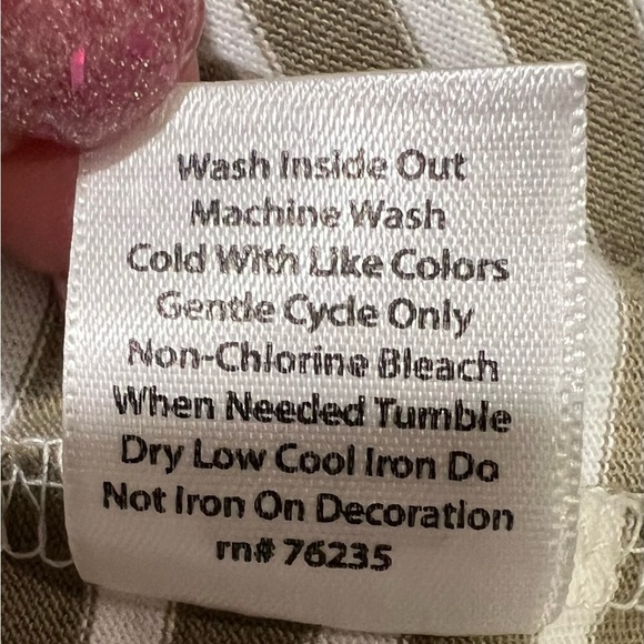 Coral Bay Woman Size 2X Olive And White Short Sleeve Shirt/top - Picture 7 of 7